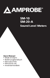 Thumbnail of document Manual - SM-20A Sound Meter